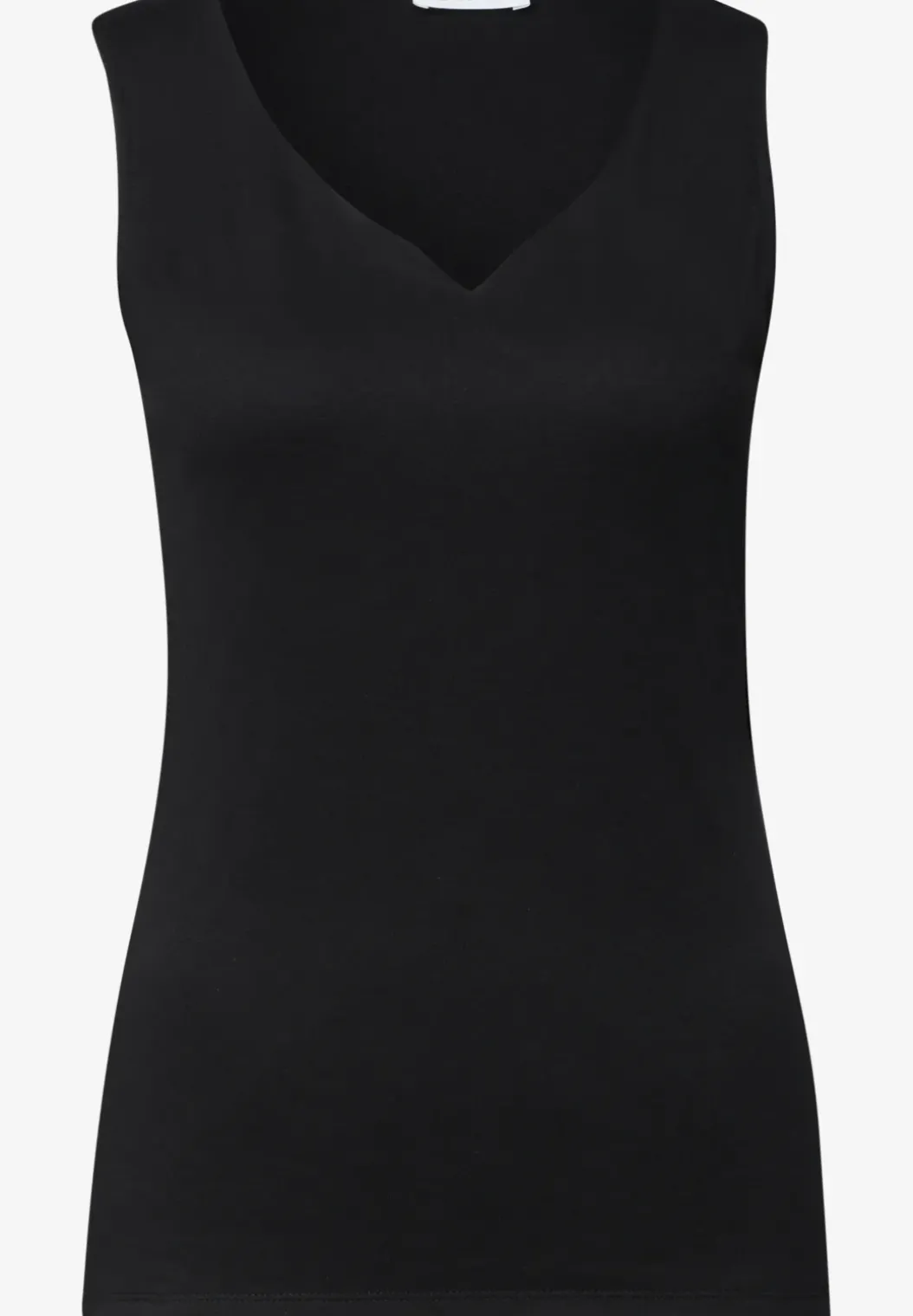 Basic top met hartvormige halslijn