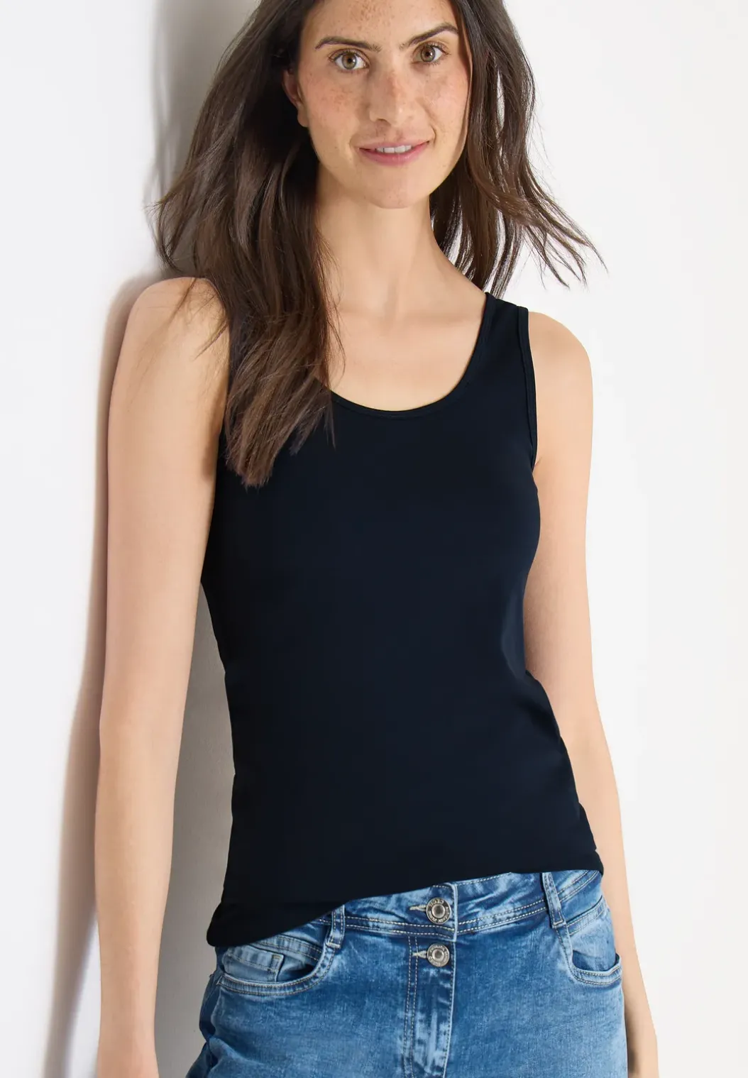 Basic top met ronde hals in een 2-pack