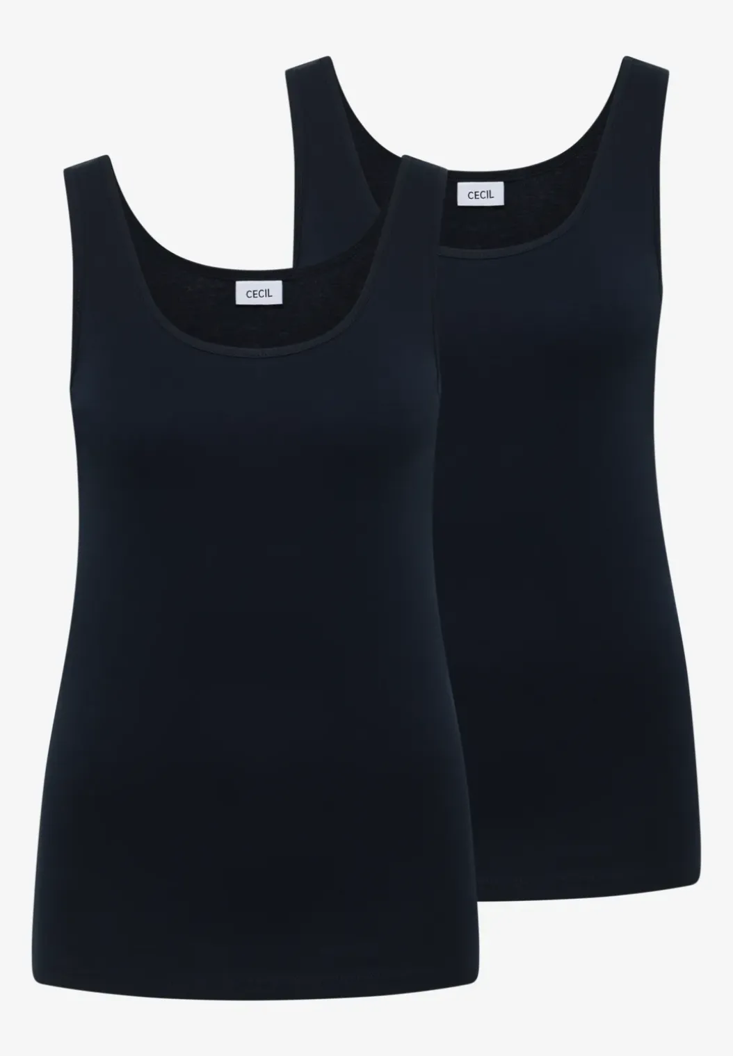 Basic top met ronde hals in een 2-pack