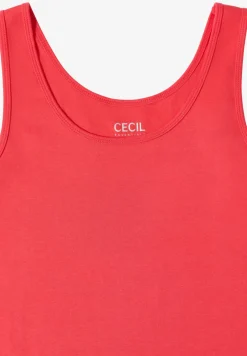 Basic top met ronde hals gemaakt van katoen