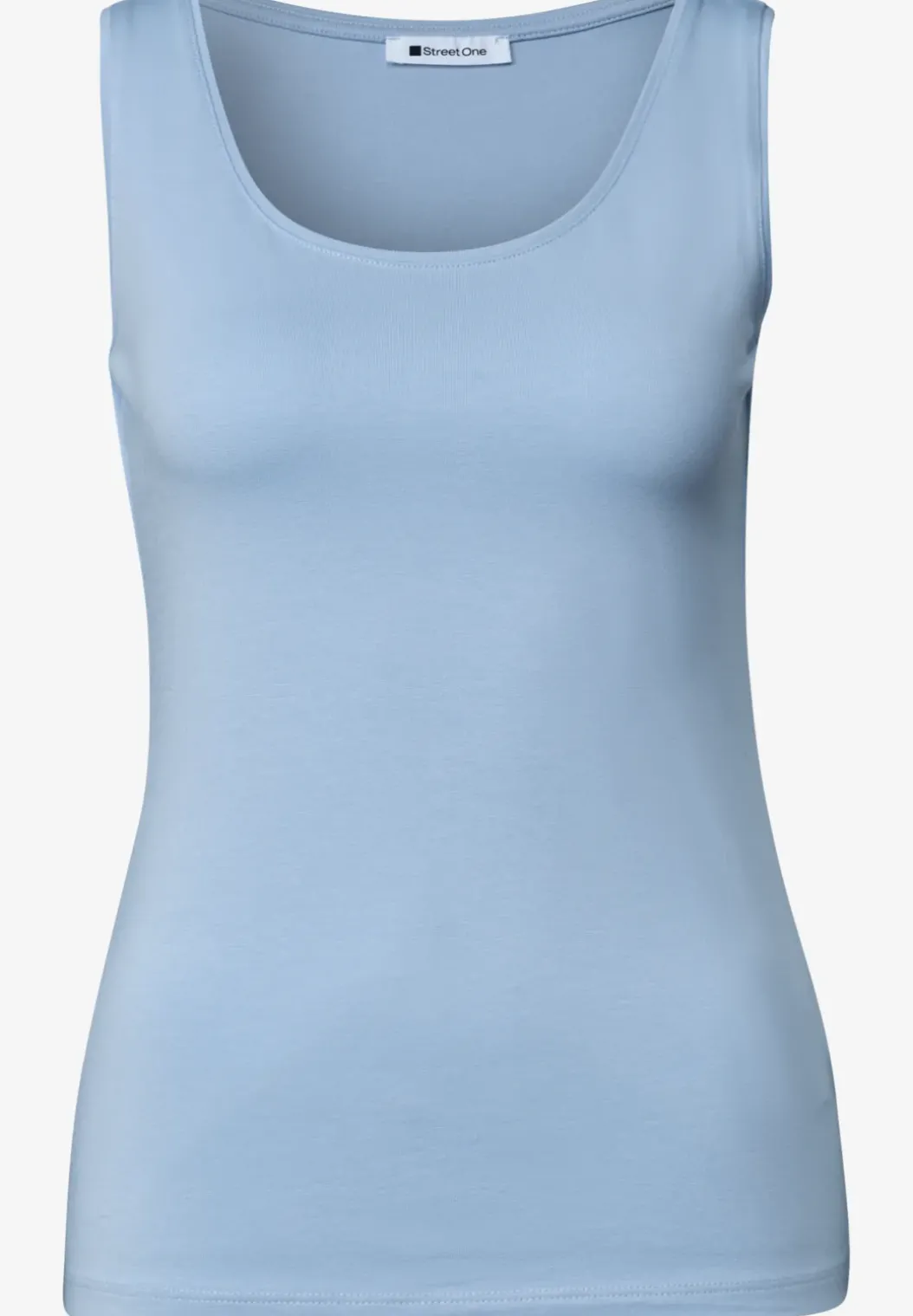 Basic top met ronde hals in jersey