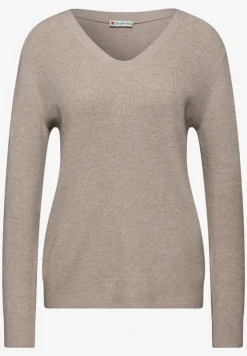 Basic trui met V-hals