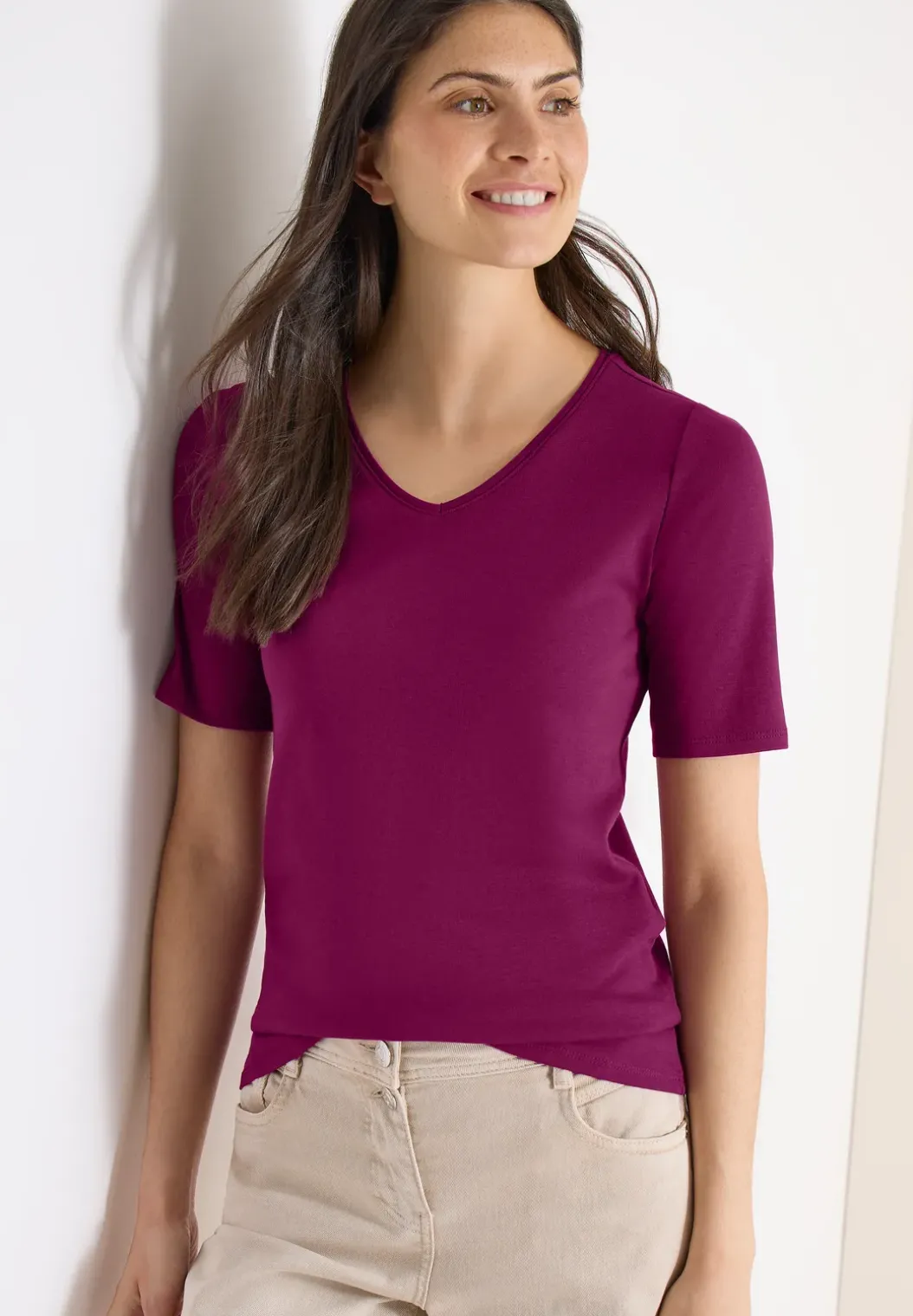 Basic katoenen shirt
