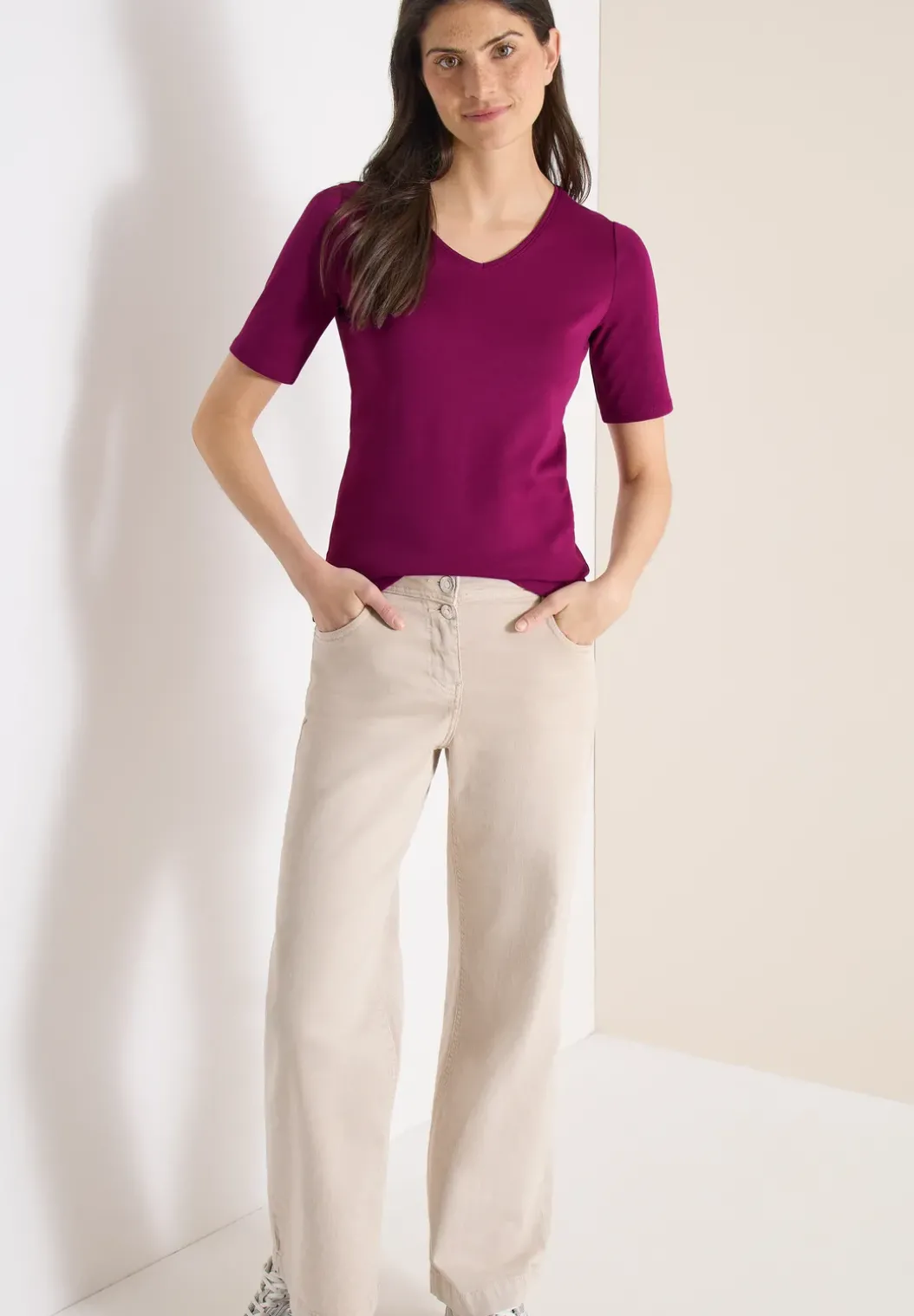 Basic katoenen shirt