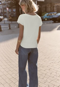 Basic shirt met boothals