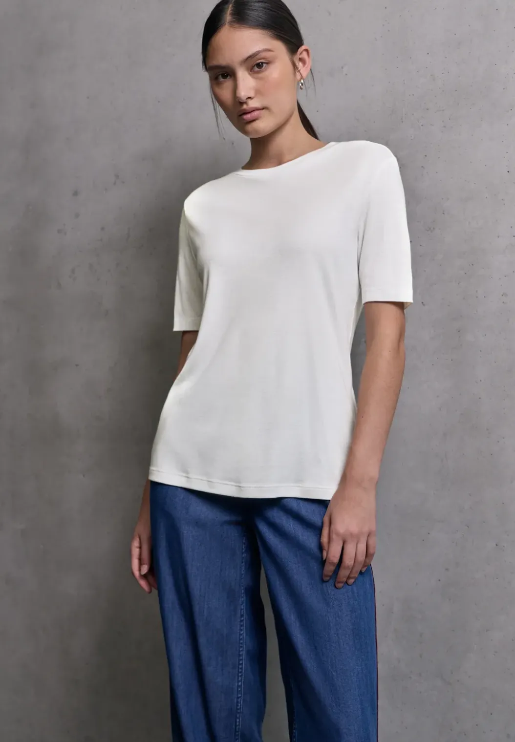 Basic shirt met korte mouwen