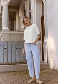 Basic Shirt met korte mouwen en ronde hals