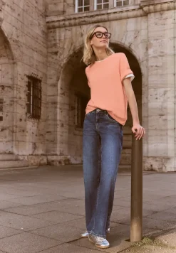 Basic Shirt met korte mouwen en ronde hals