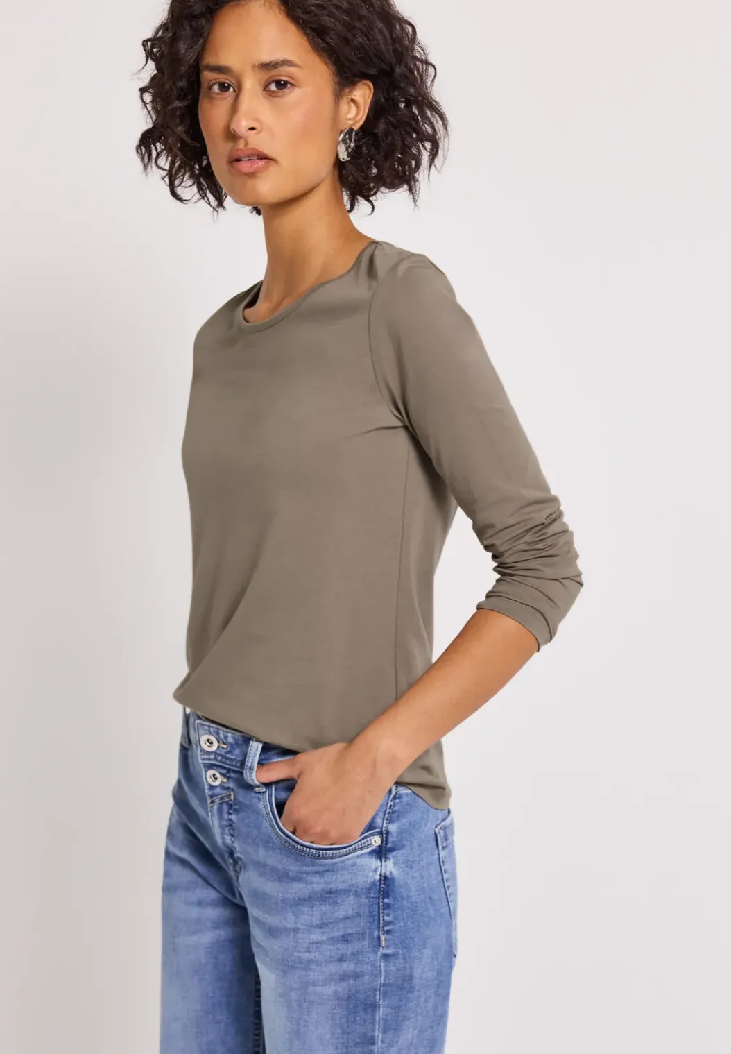 Basic shirt met lange mouwen