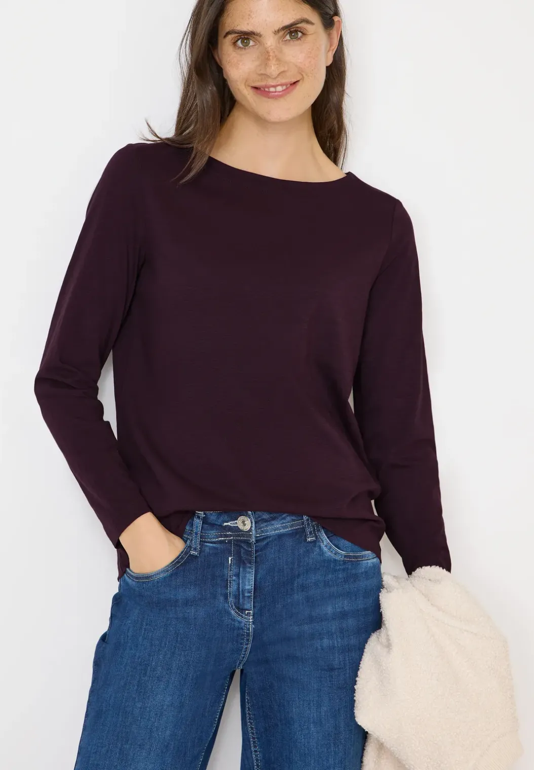 Basic shirt met lange mouwen