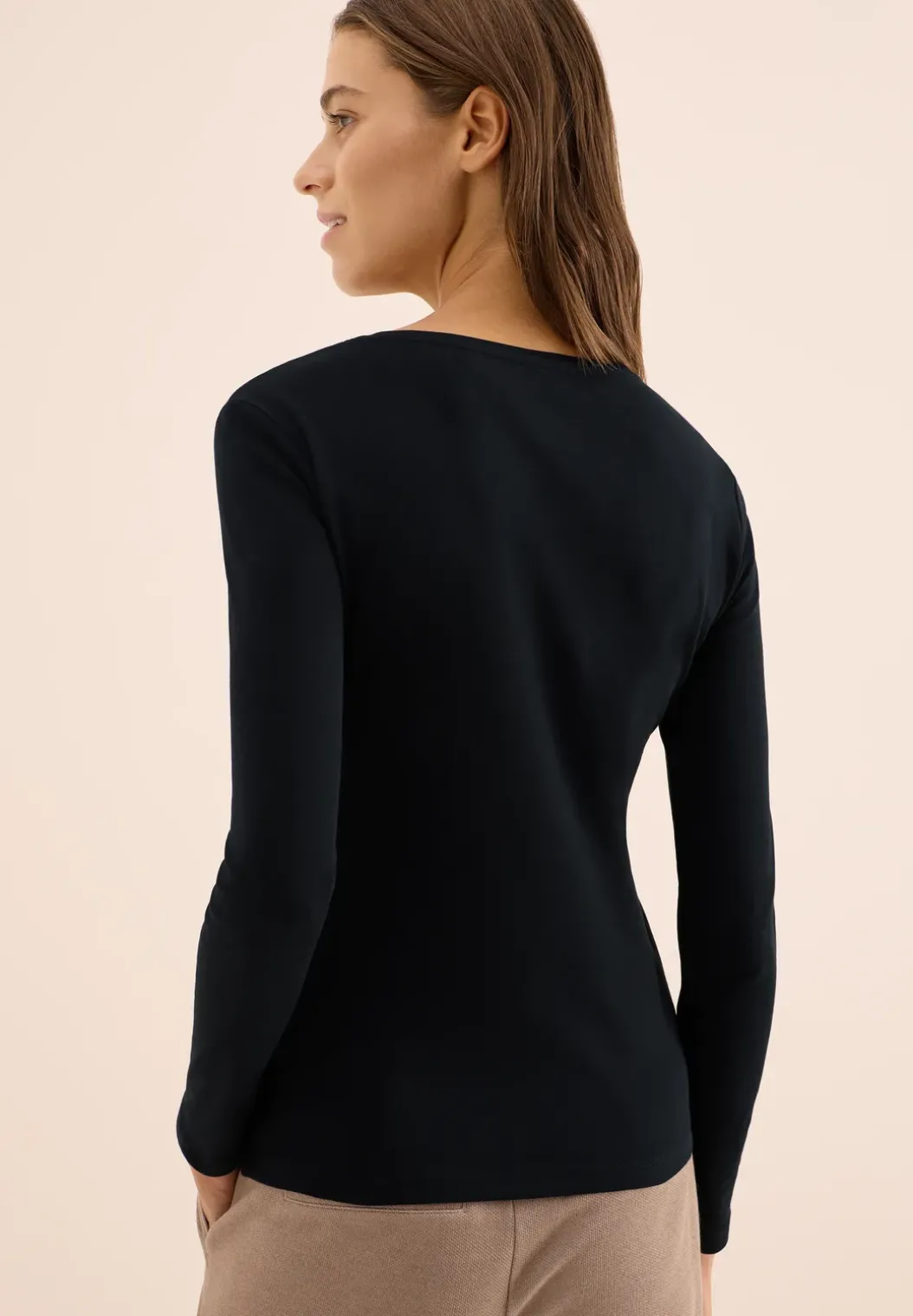 Basic shirt met lange mouwen