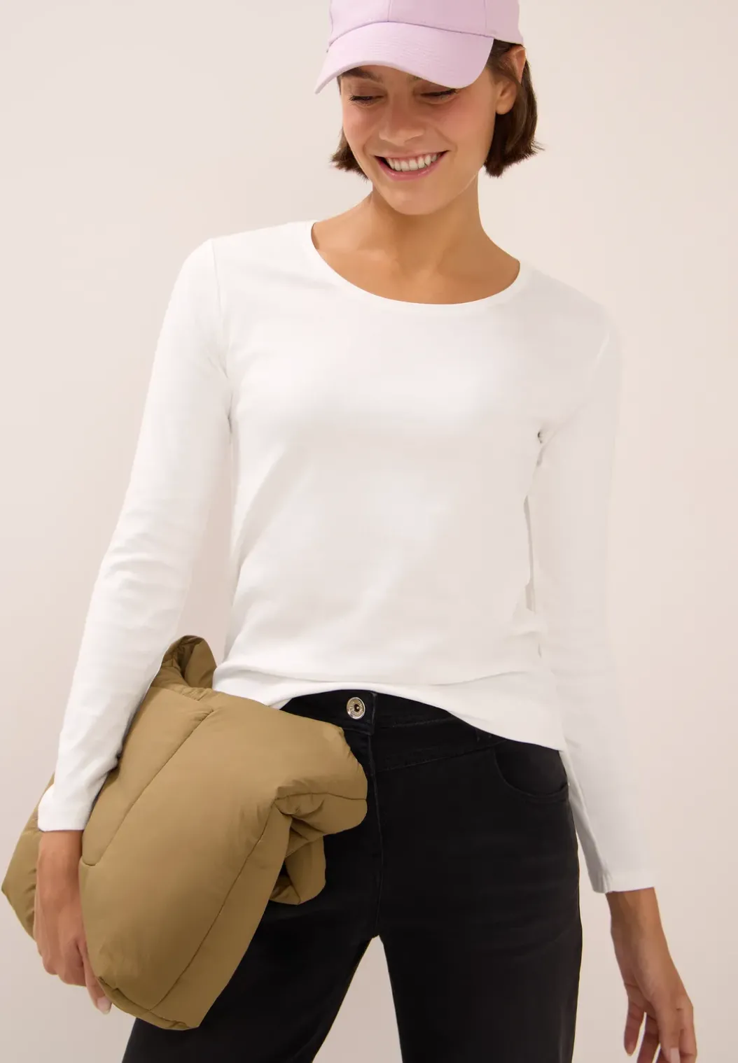 Basic shirt met lange mouwen
