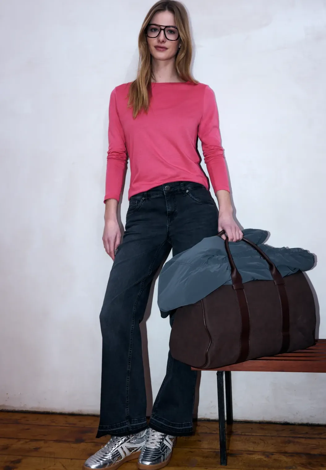 Basic shirt met lange mouwen