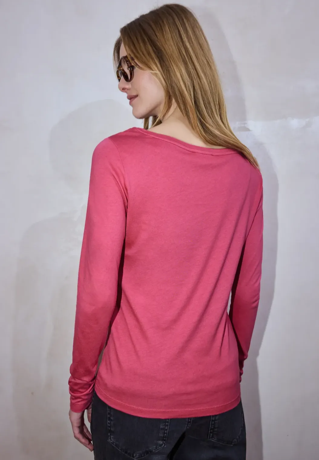 Basic shirt met lange mouwen