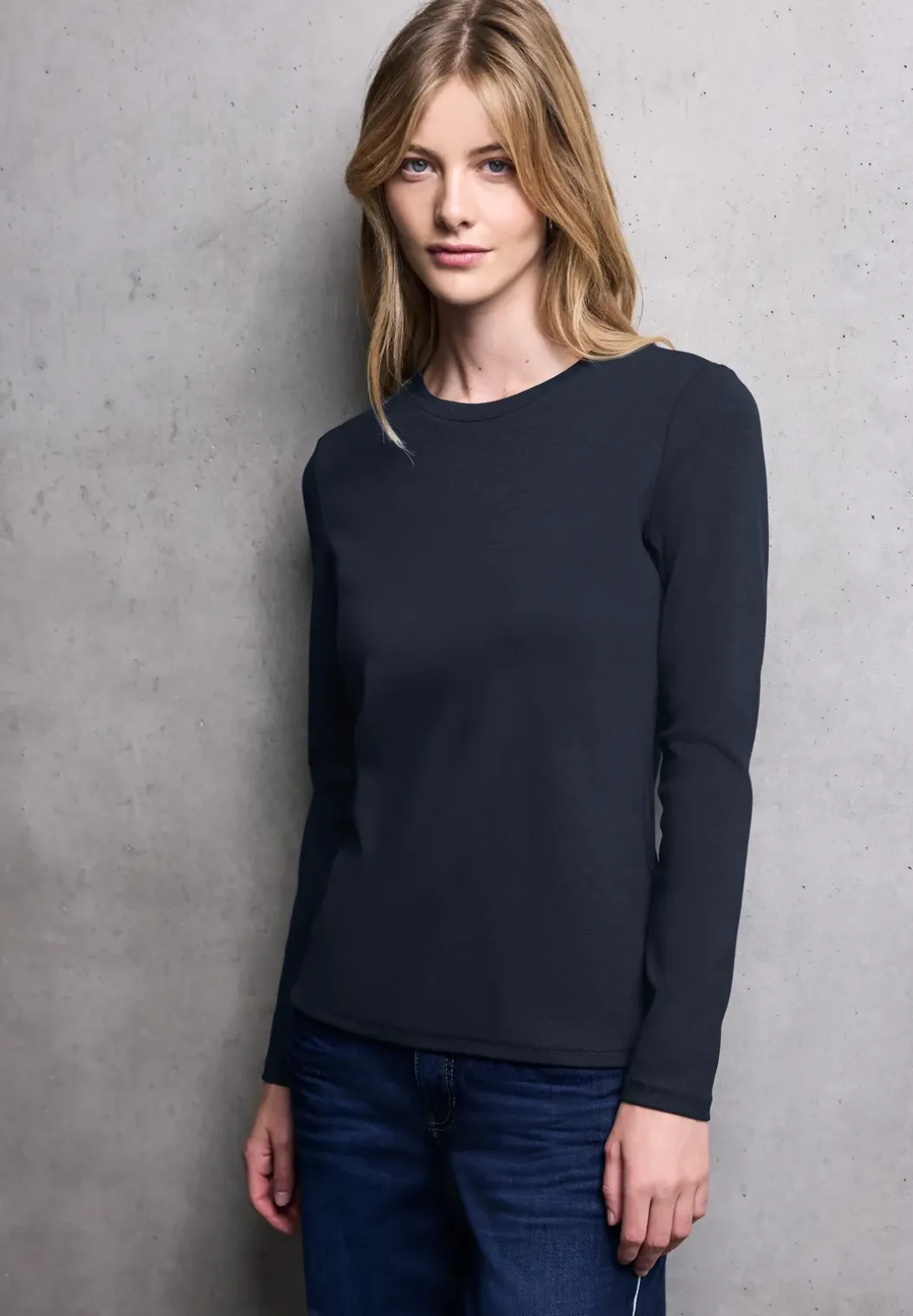 Basic shirt met lange mouwen