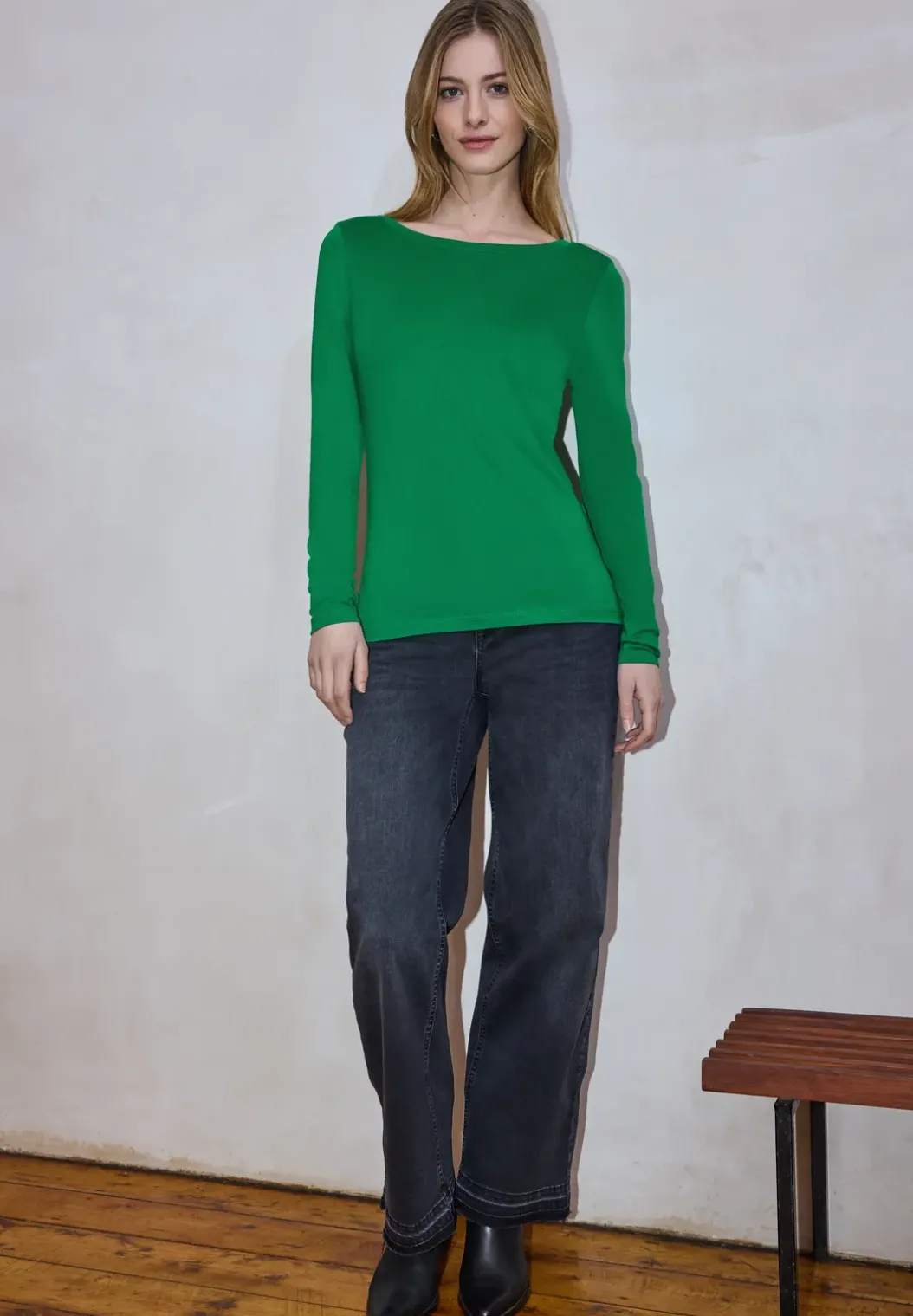 Basic shirt met lange mouwen