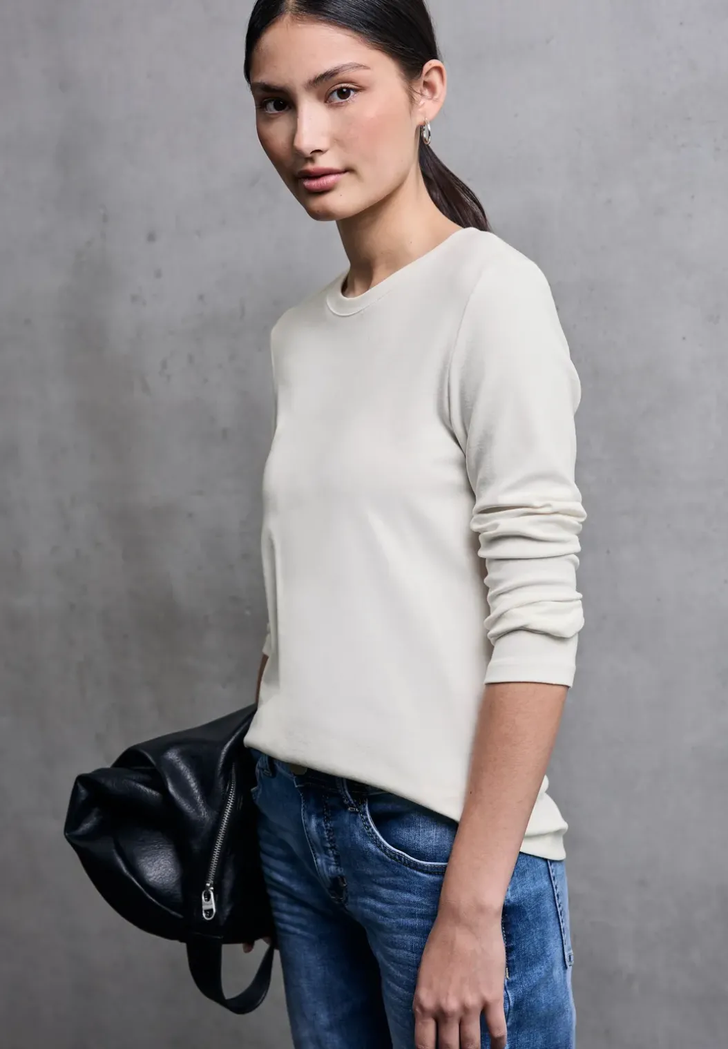 Basic shirt met lange mouwen