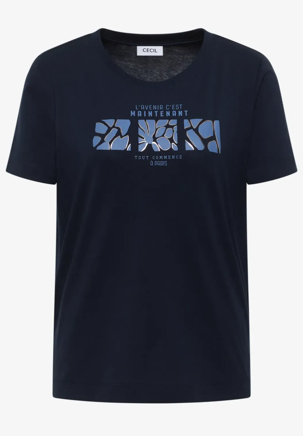 Basic shirt met print aan de voorkant