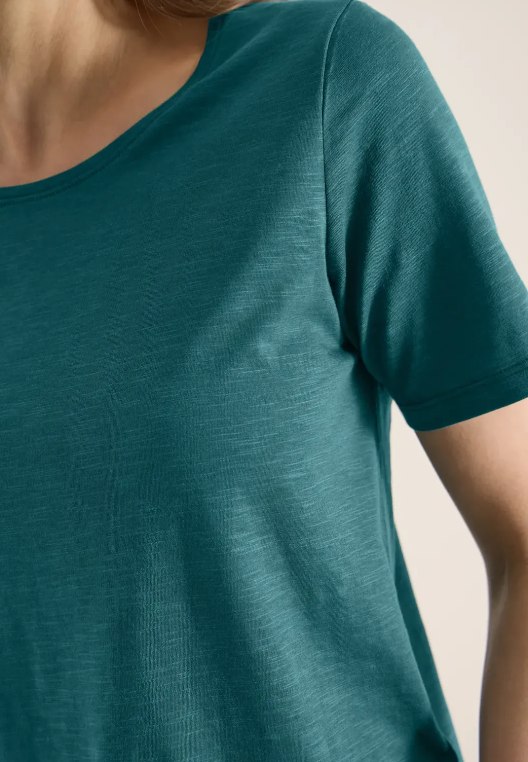 Basic Shirt met ronde hals