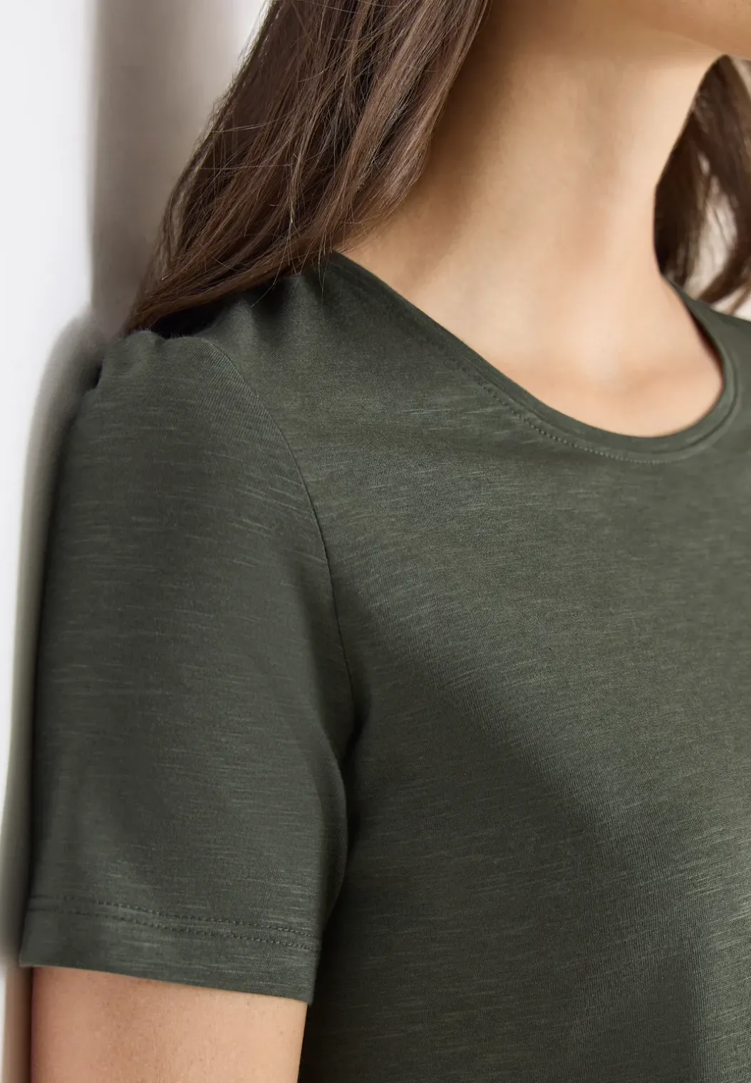Basic Shirt met ronde hals