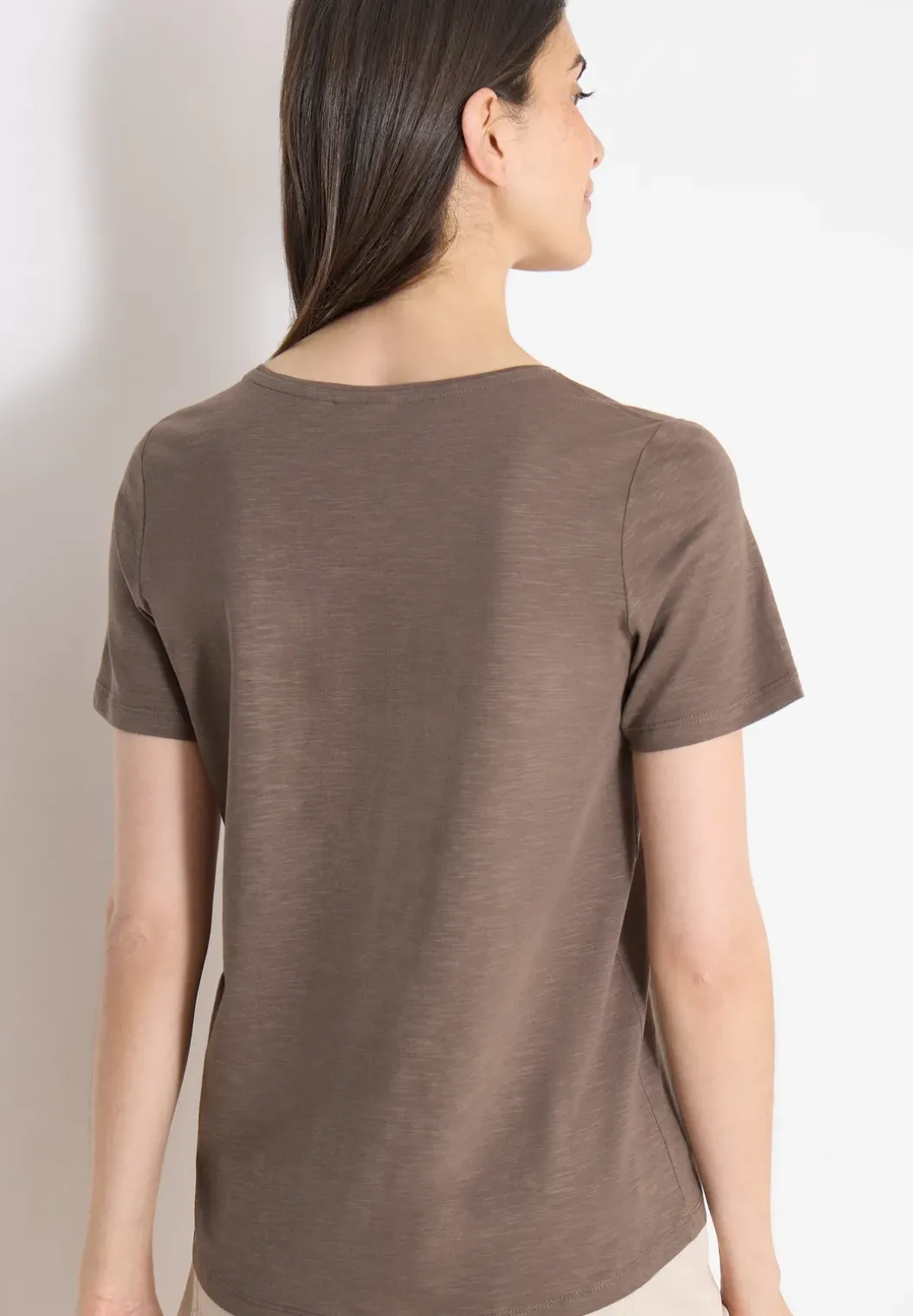 Basic Shirt met ronde hals