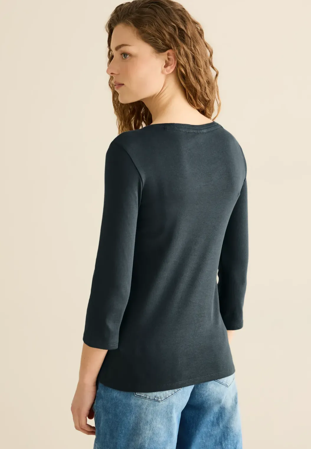 Basic shirt met ronde hals
