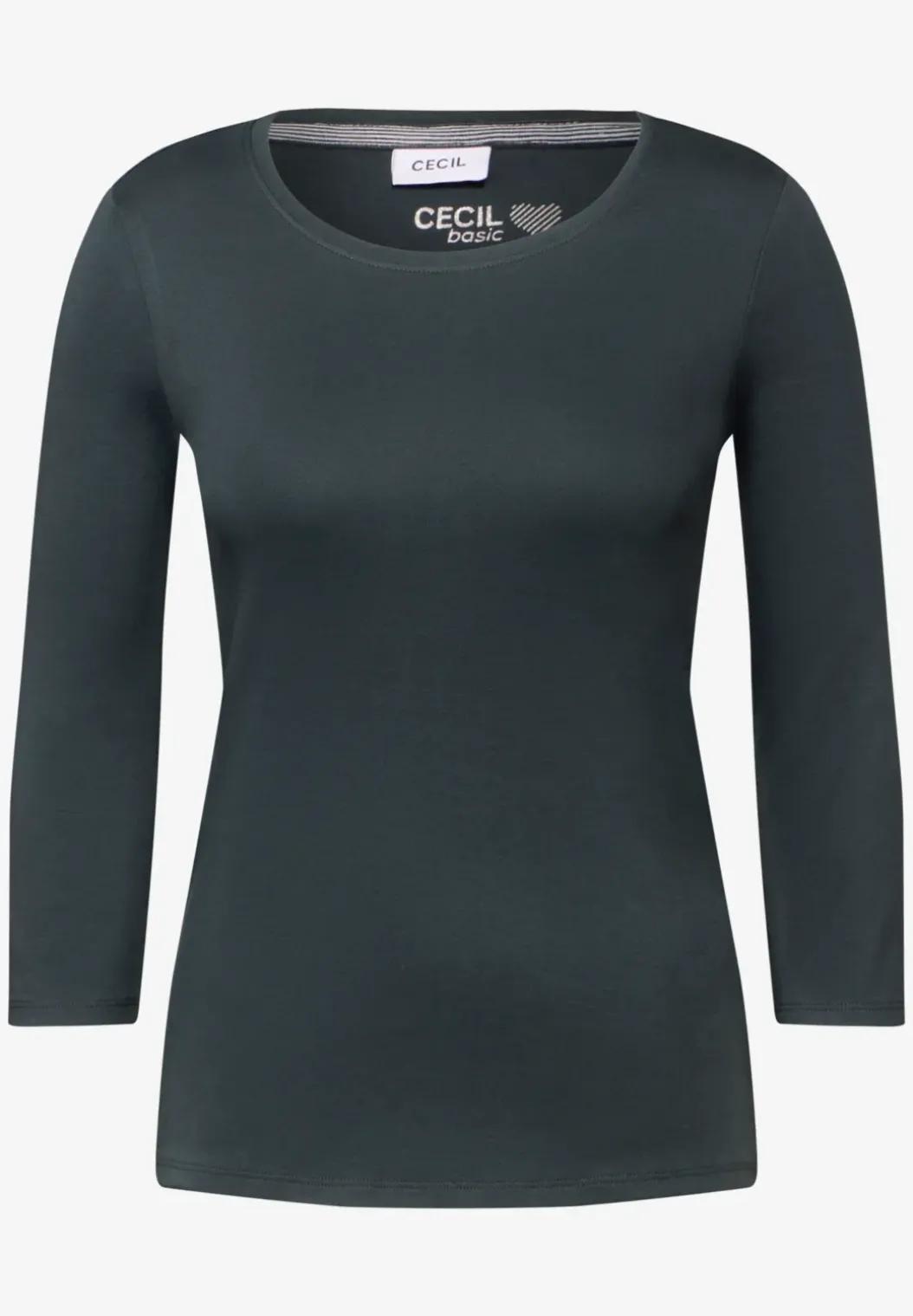Basic shirt met ronde hals