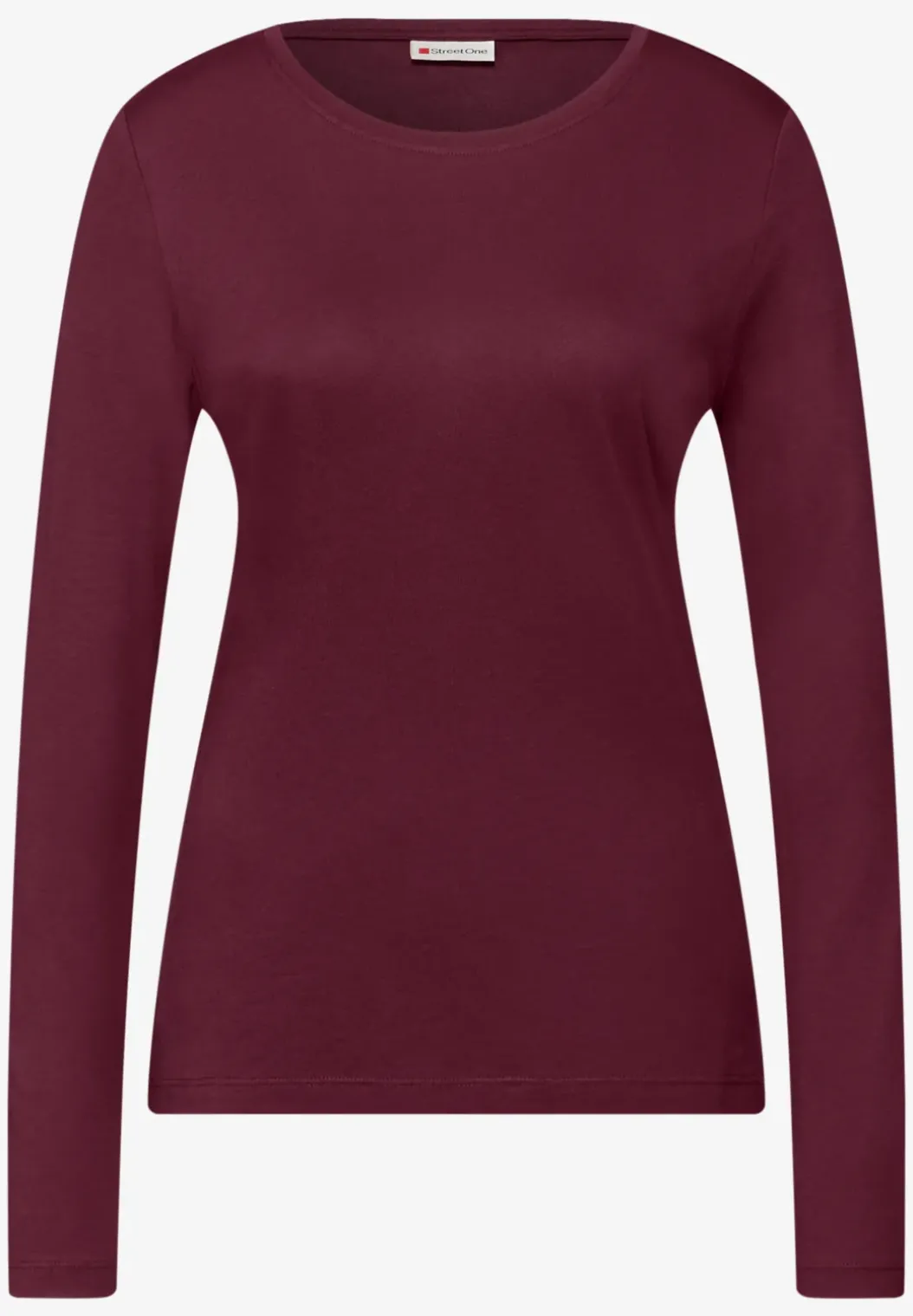 Basic shirt met ronde hals