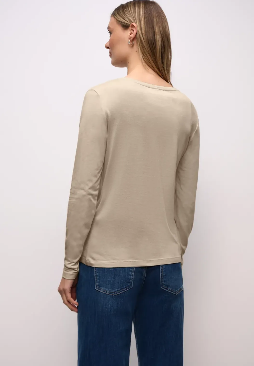 Basic shirt met ronde hals
