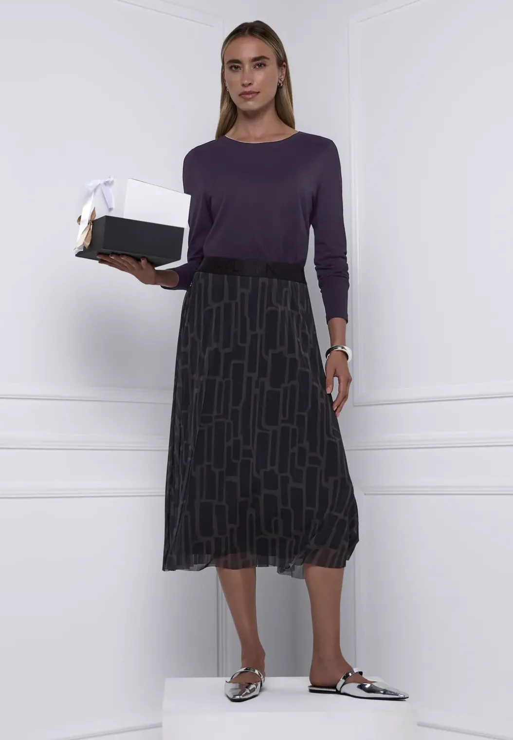 Basic shirt met ronde hals