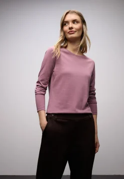 Basic shirt met ronde hals