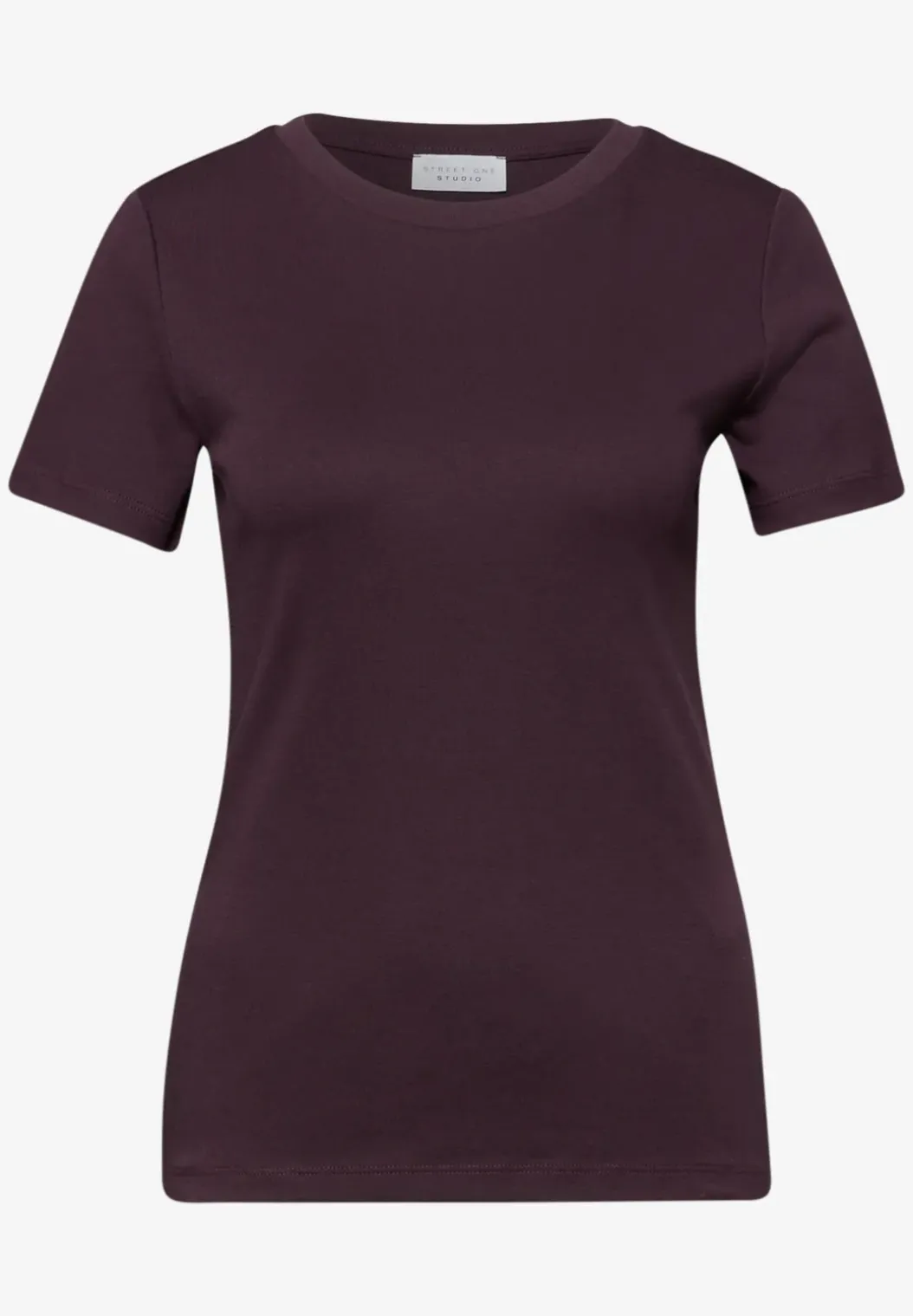 Basic Shirt met ronde hals en korte mouwen