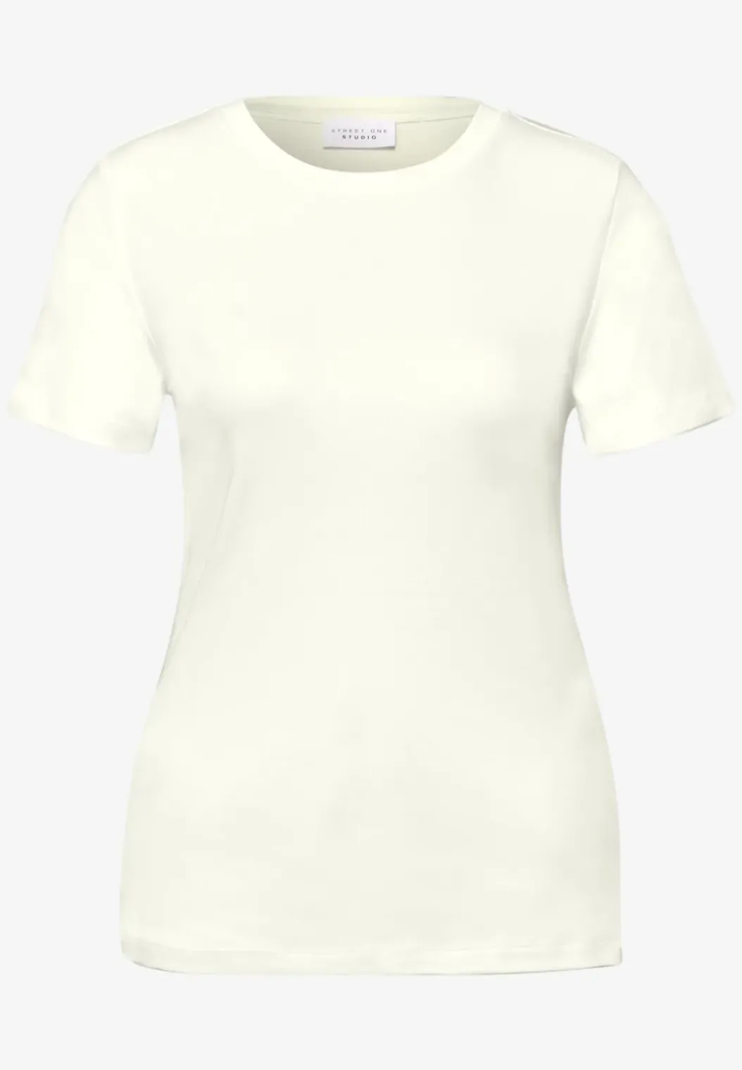 Basic Shirt met ronde hals en korte mouwen