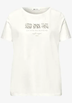 Basic Shirt met ronde hals en print