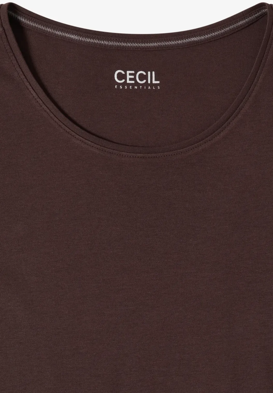 Basic Shirt met ronde hals in effen kleur