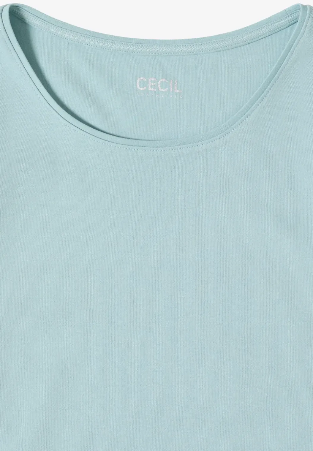 Basic Shirt met ronde hals in effen kleur