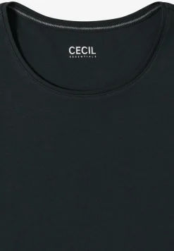Basic Shirt met ronde hals in effen kleur