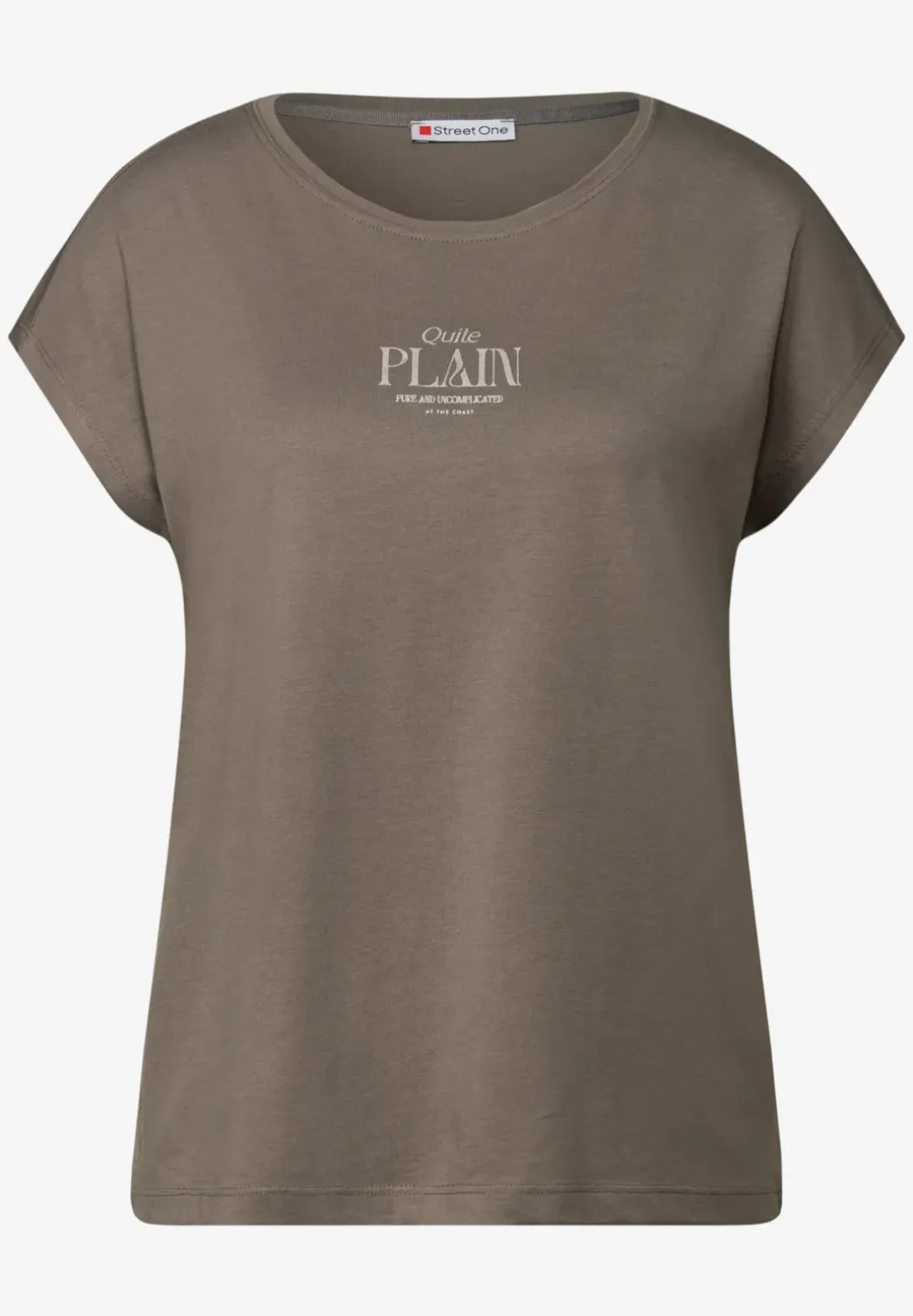 Basic shirt met tekst