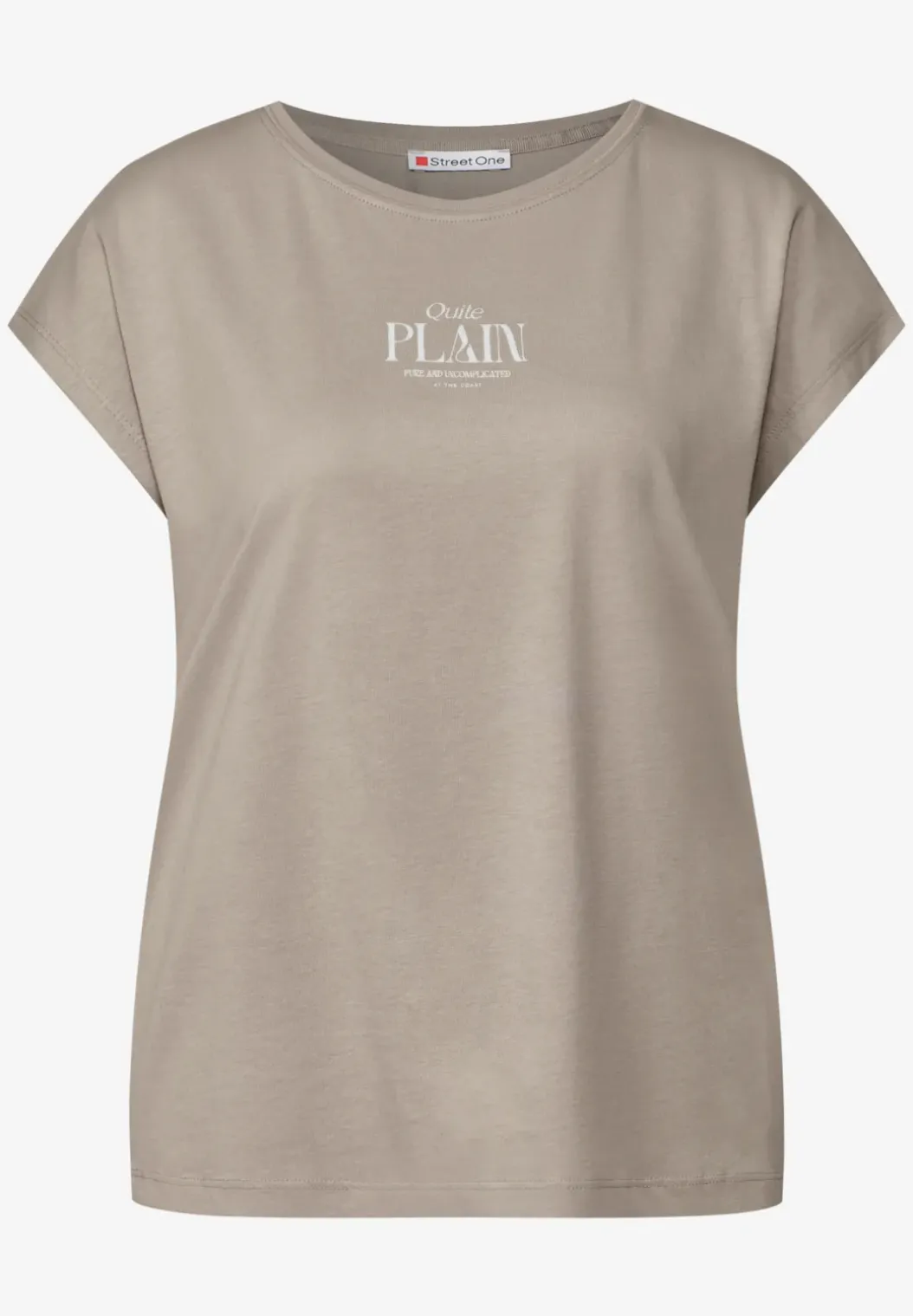 Basic shirt met tekst
