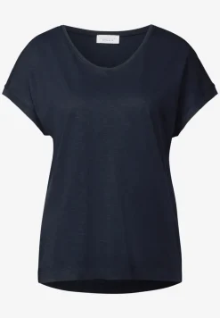 Basic shirt met V-hals