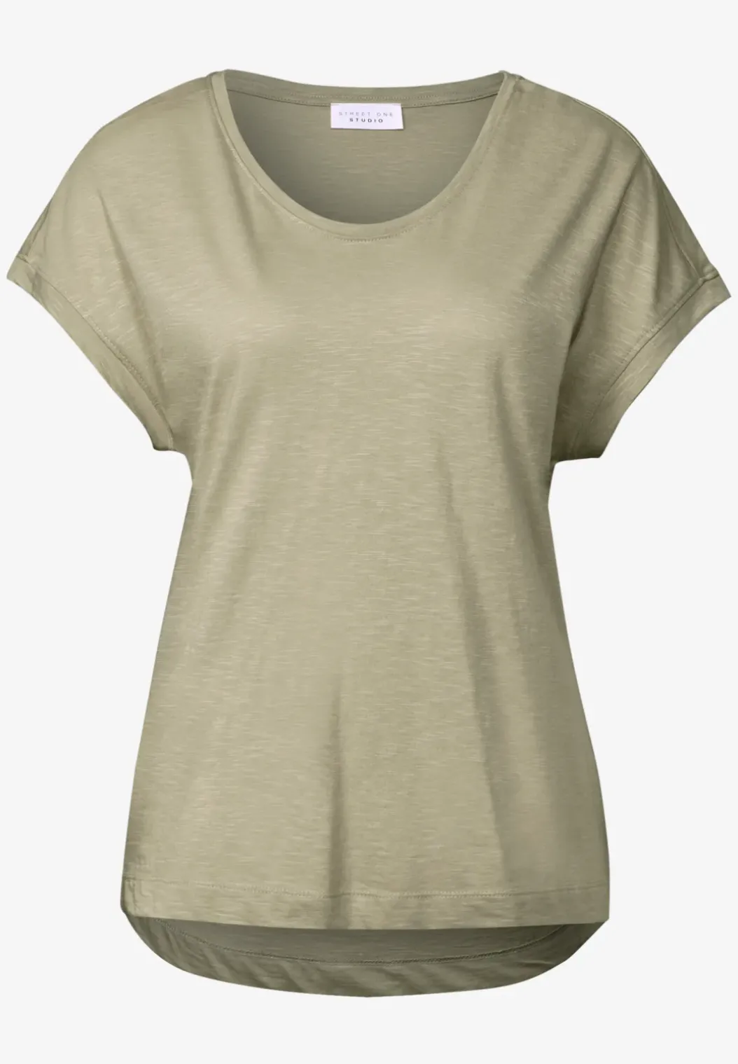 Basic shirt met V-hals