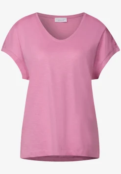 Basic shirt met V-hals