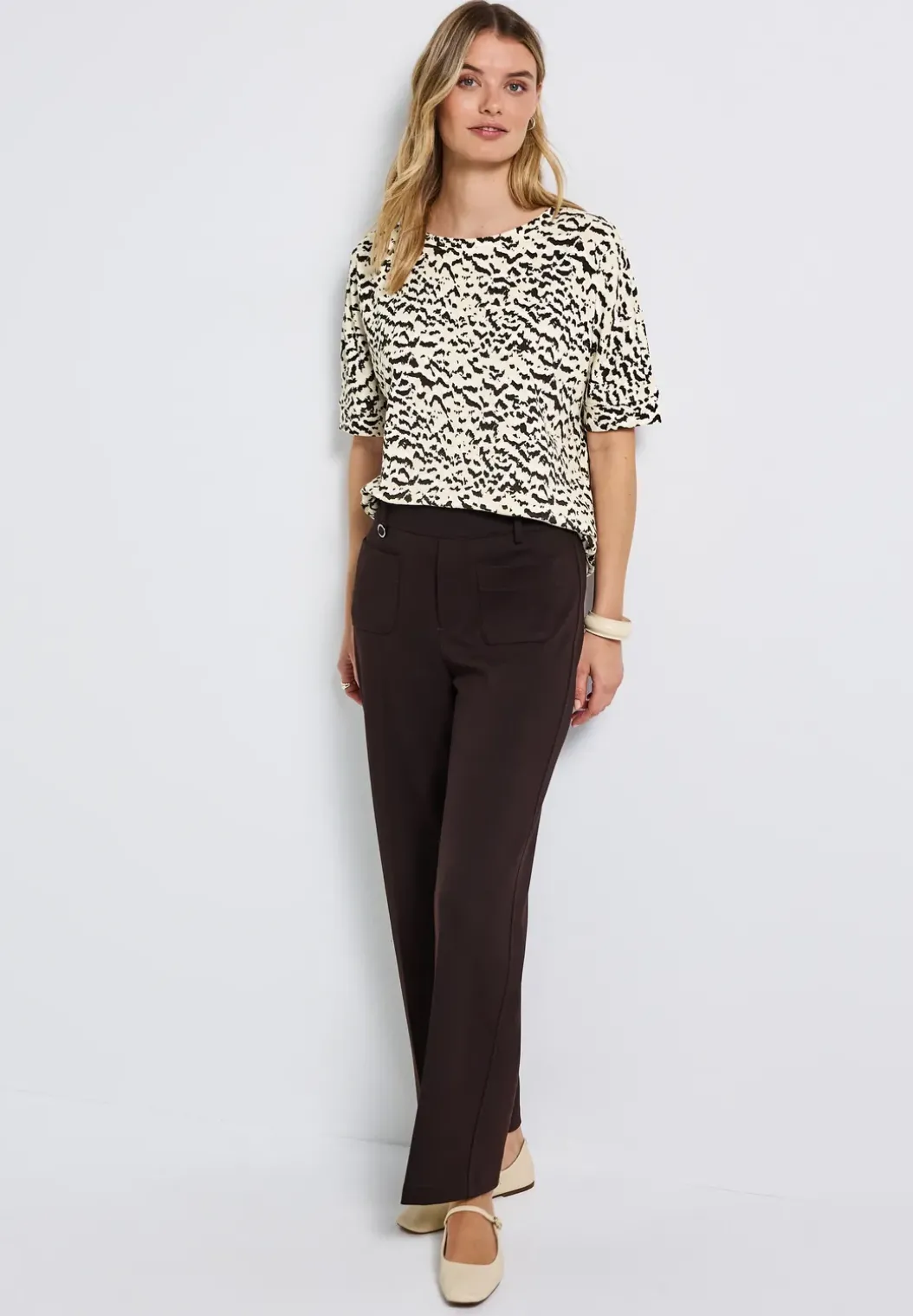 Batwing shirt met patroon