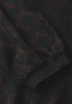 Bedrukte blouse met elastische zoom