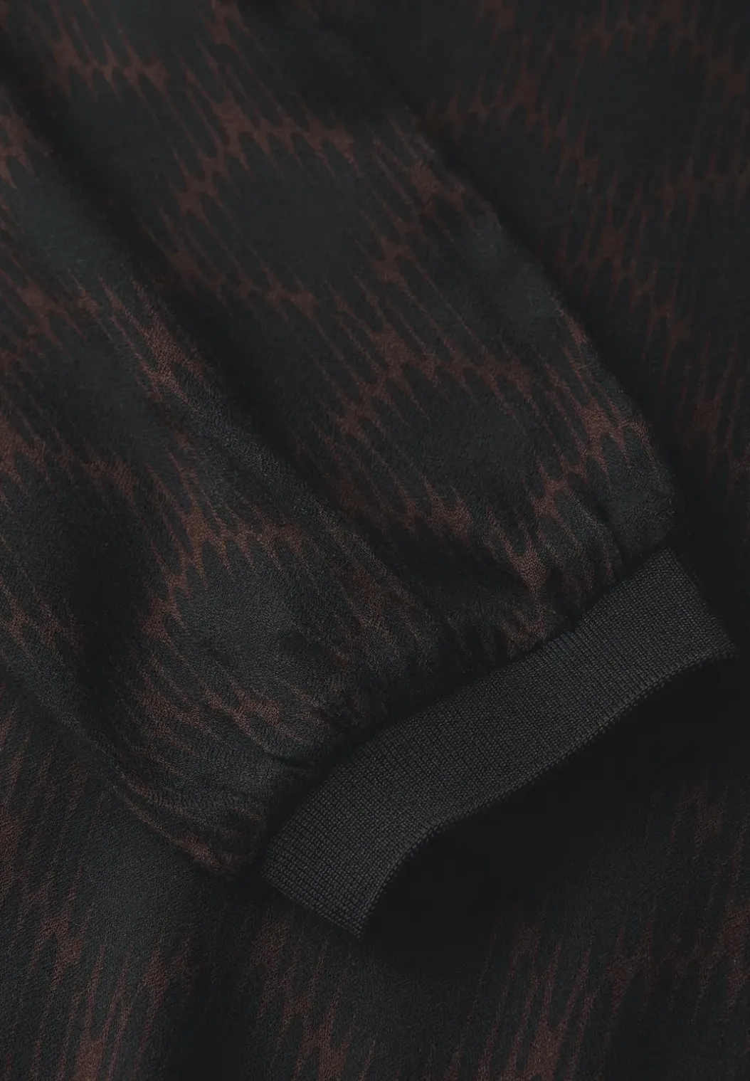 Bedrukte blouse met elastische zoom