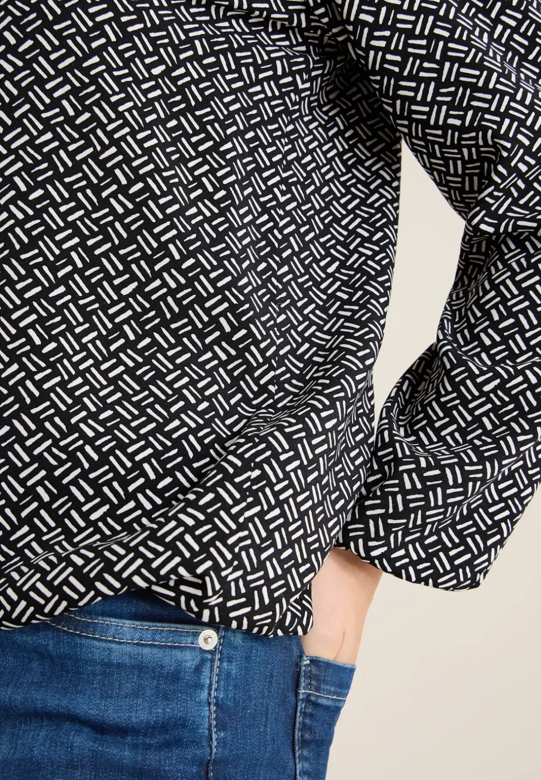 Bedrukte blouse met glitter