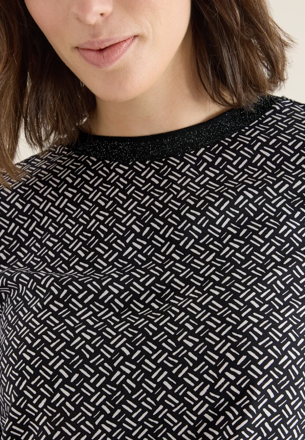 Bedrukte blouse met glitter