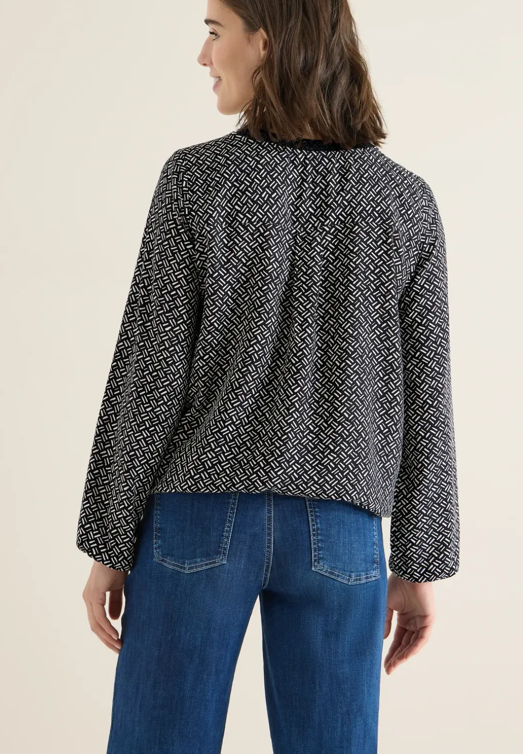 Bedrukte blouse met glitter