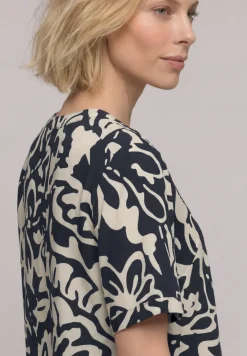 Bedrukte blouse met omslag