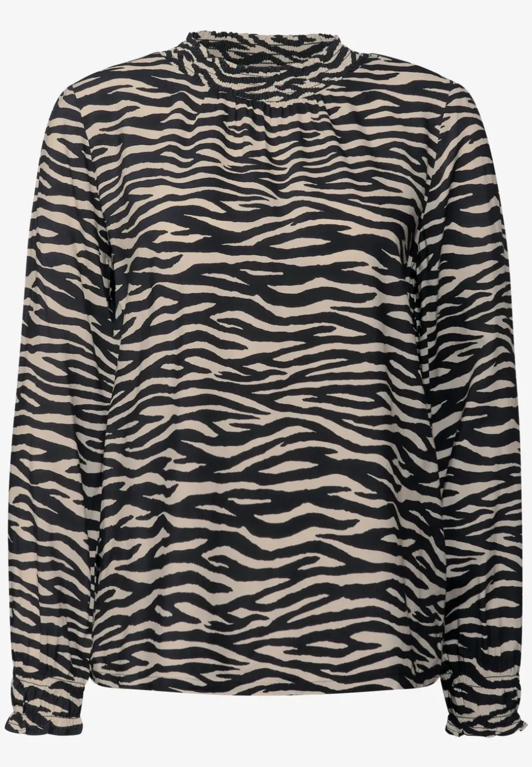 Bedrukte blouse met smokdetails